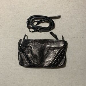 Kenneth Cole Metallic Pewter Crossbody Bag